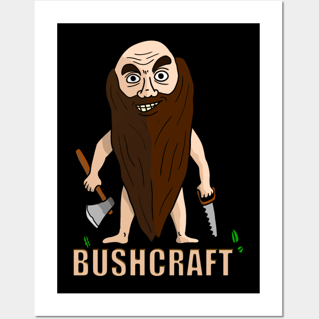 Bushcraft Beard Man Nature Wall Art by PrintingJack